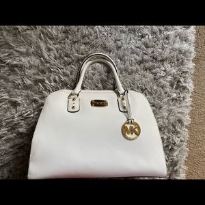 Michael Kors white satchel purse